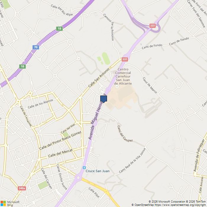 Map of del Mar esquina Nacional 332, San Juan De Alicante, Alicante, 03550 Spain