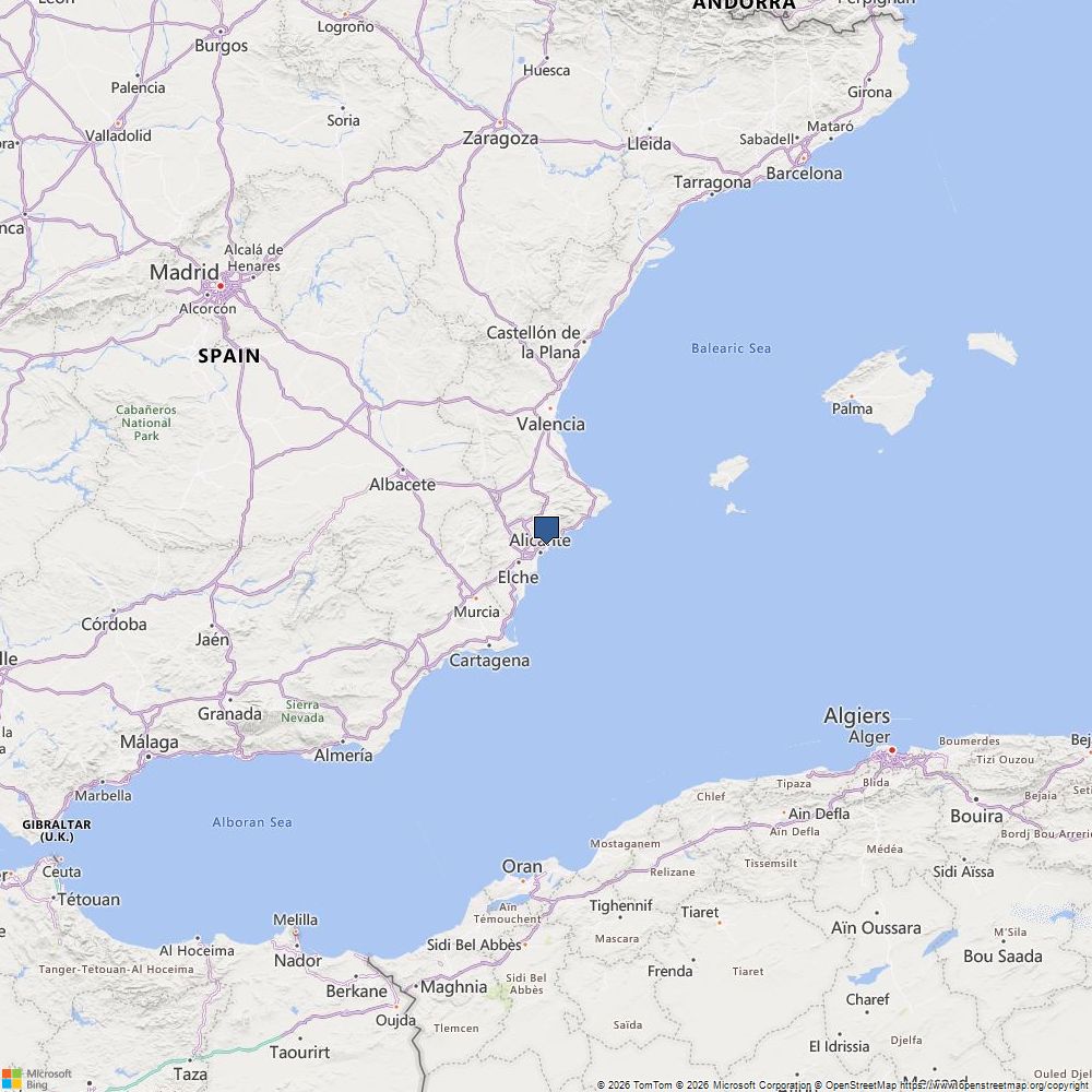 Map of del Mar esquina Nacional 332, San Juan De Alicante, Alicante, 03550 Spain