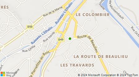 Plan d'accès au taxi Taxi Nadine - Cormier