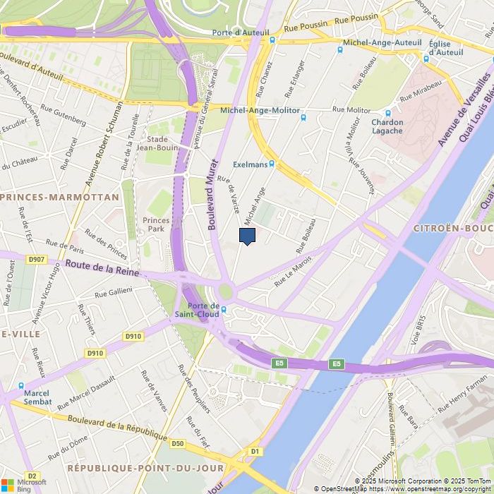 Map of 97 rue Michel Ange, PARIS, 75016 France
