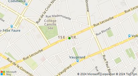 Plan d'accès au taxi Mairie De Paris (Direction de la Voirie et des Déplacements)