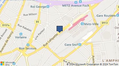 Plan d'accès au taxi Artisans Radio Taxis Metz