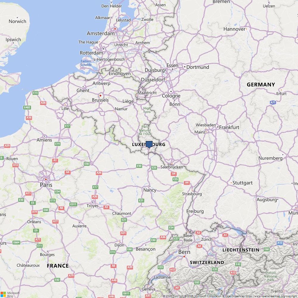 Map of Land Rover Luxembourg, Luxembourg, Luxembourg, Luxembourg