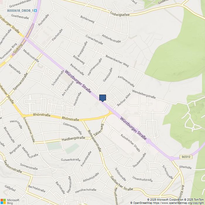 Map of Würzburger Straße 168, Aschaffenburg, 63743 Germany