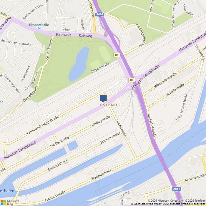Map of Hanauer Landstraße 295, Frankfurt, 60314 Germany