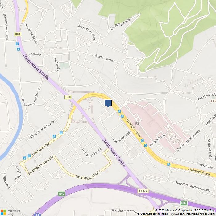Map of Amsterdamer Straße 1, Jena, Gera, 07747 Germany