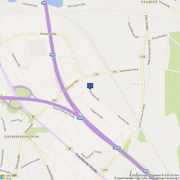 Map of Hansestraße 48, Köln-Porz, 51149 Germany