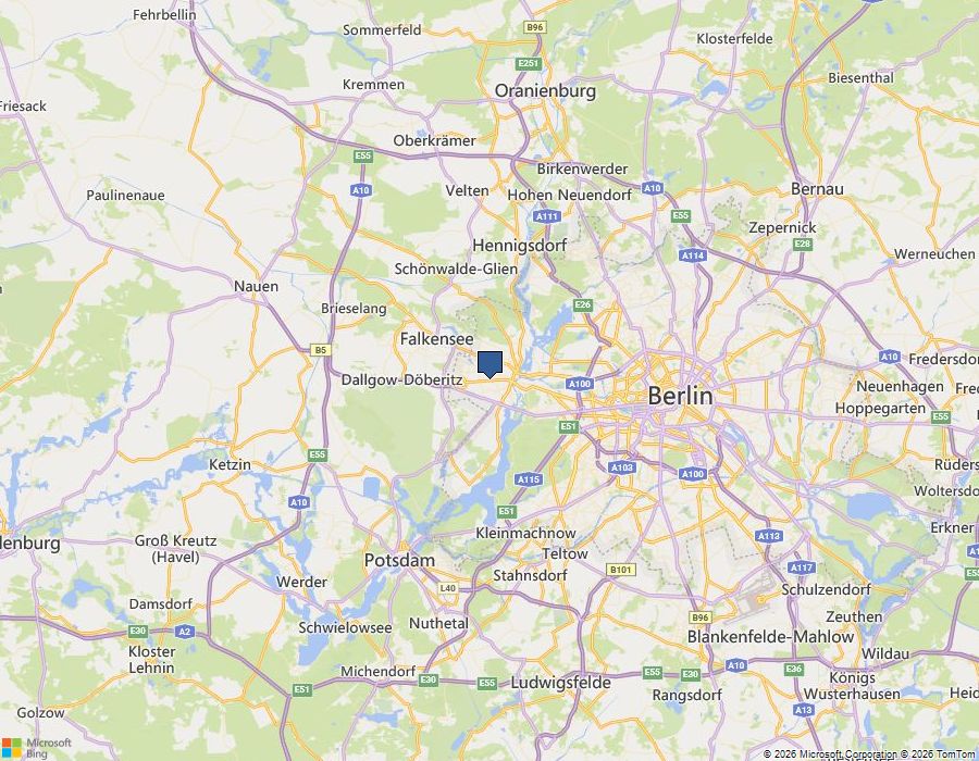 Map of Brunsbütteler Damm 192, Berlin, Charlottenburg, 13581 Germany