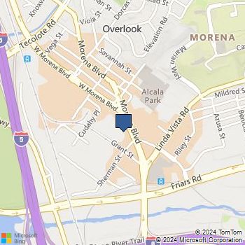 Map of Pacific Sales Kitchen & Home Mission Valley at 920 Morena Blvd, San Diego, CA 92110