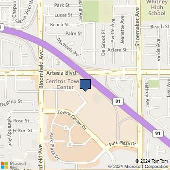 Map of Pacific Sales Kitchen & Home Cerritos at 12731-C Towne Center Dr, Cerritos, CA 90703
