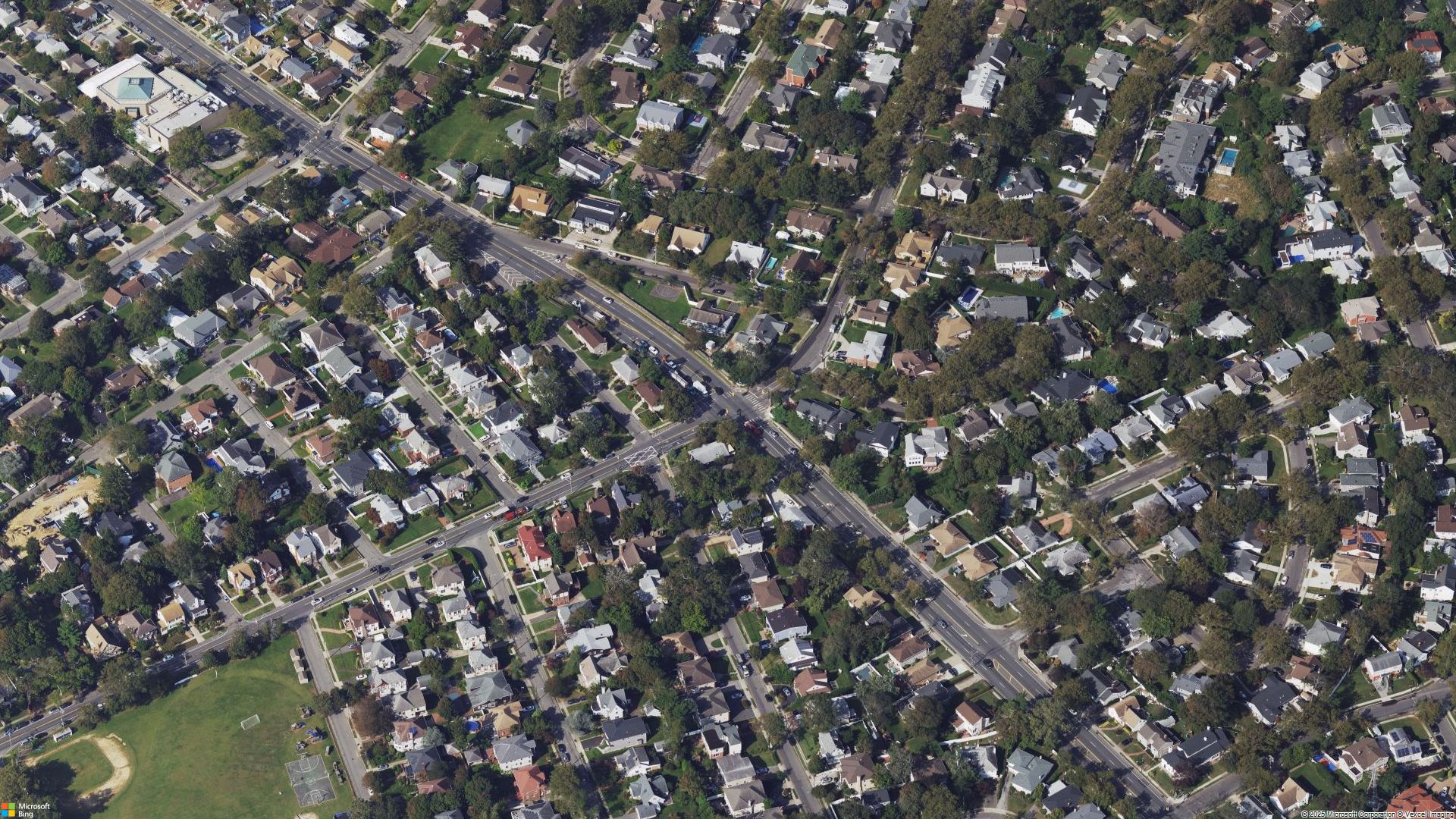 Overhead image of Woodmere, NY.