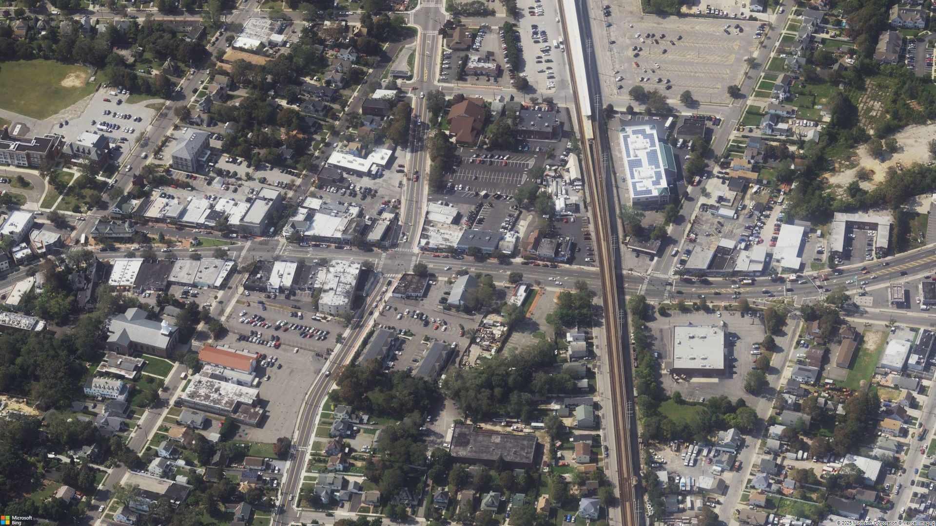 Overhead image of Amityville, NY.