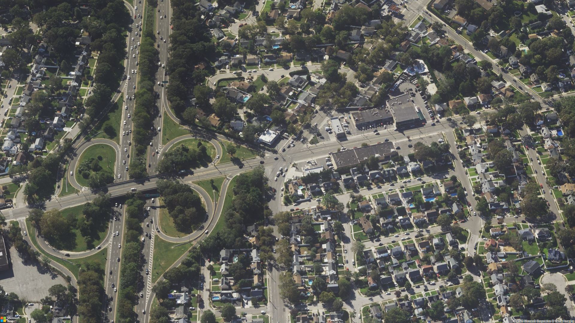 Overhead image of North Merrick, NY.