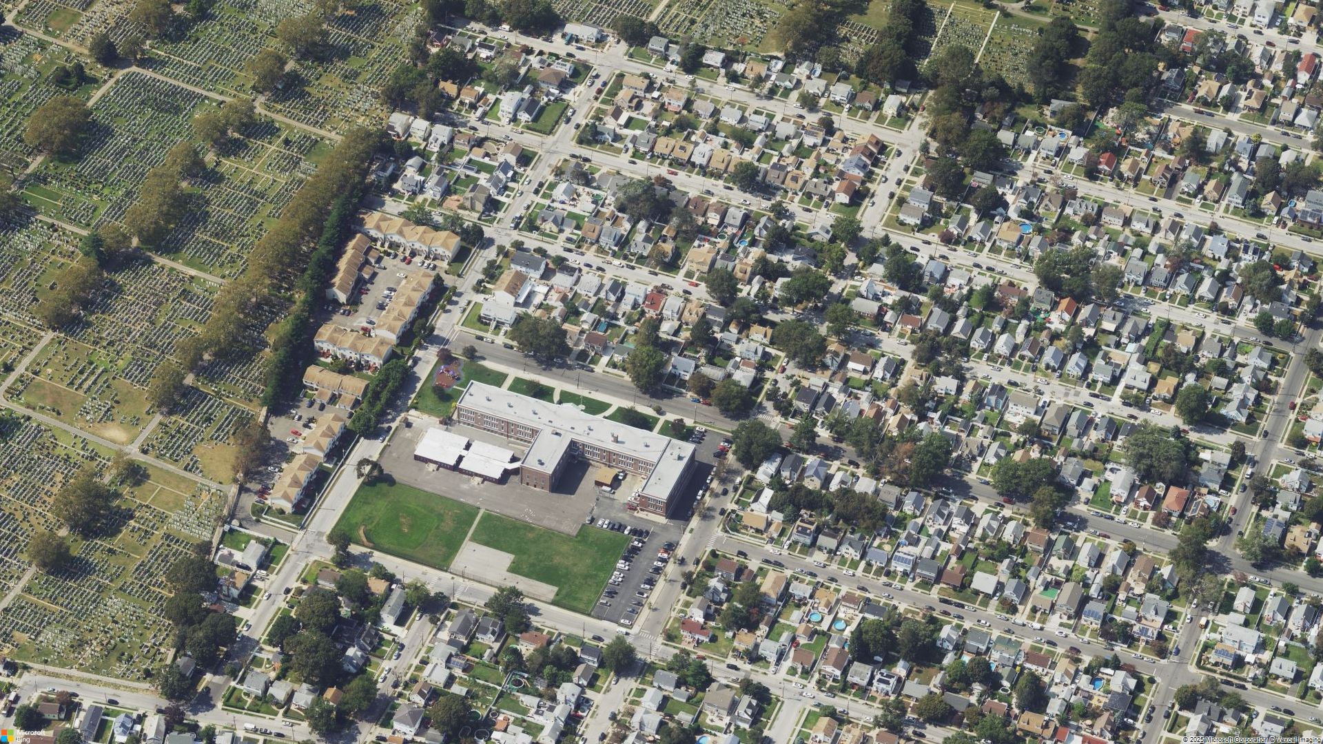 Overhead image of Elmont, NY.