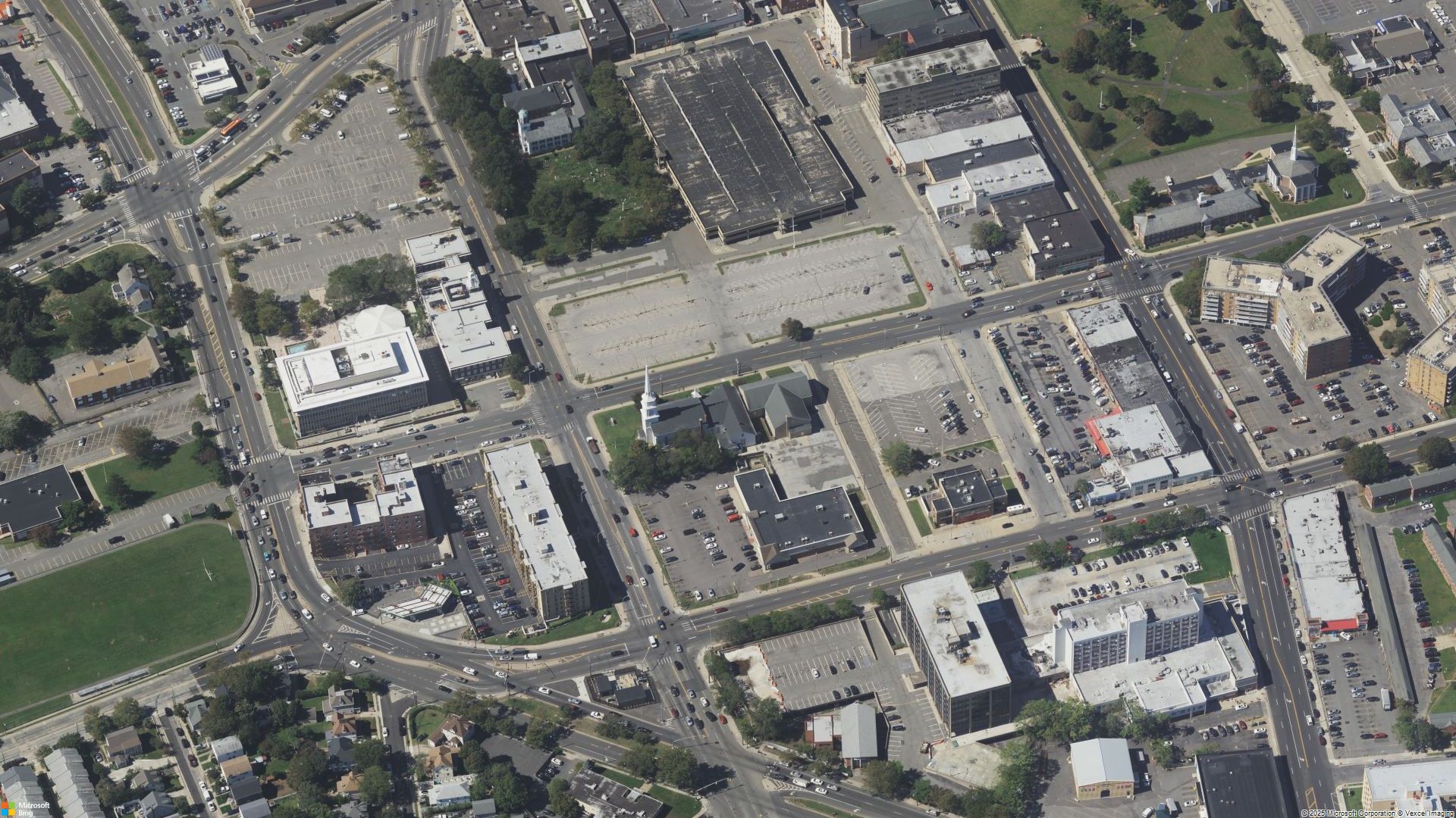 Overhead image of Hempstead, NY.