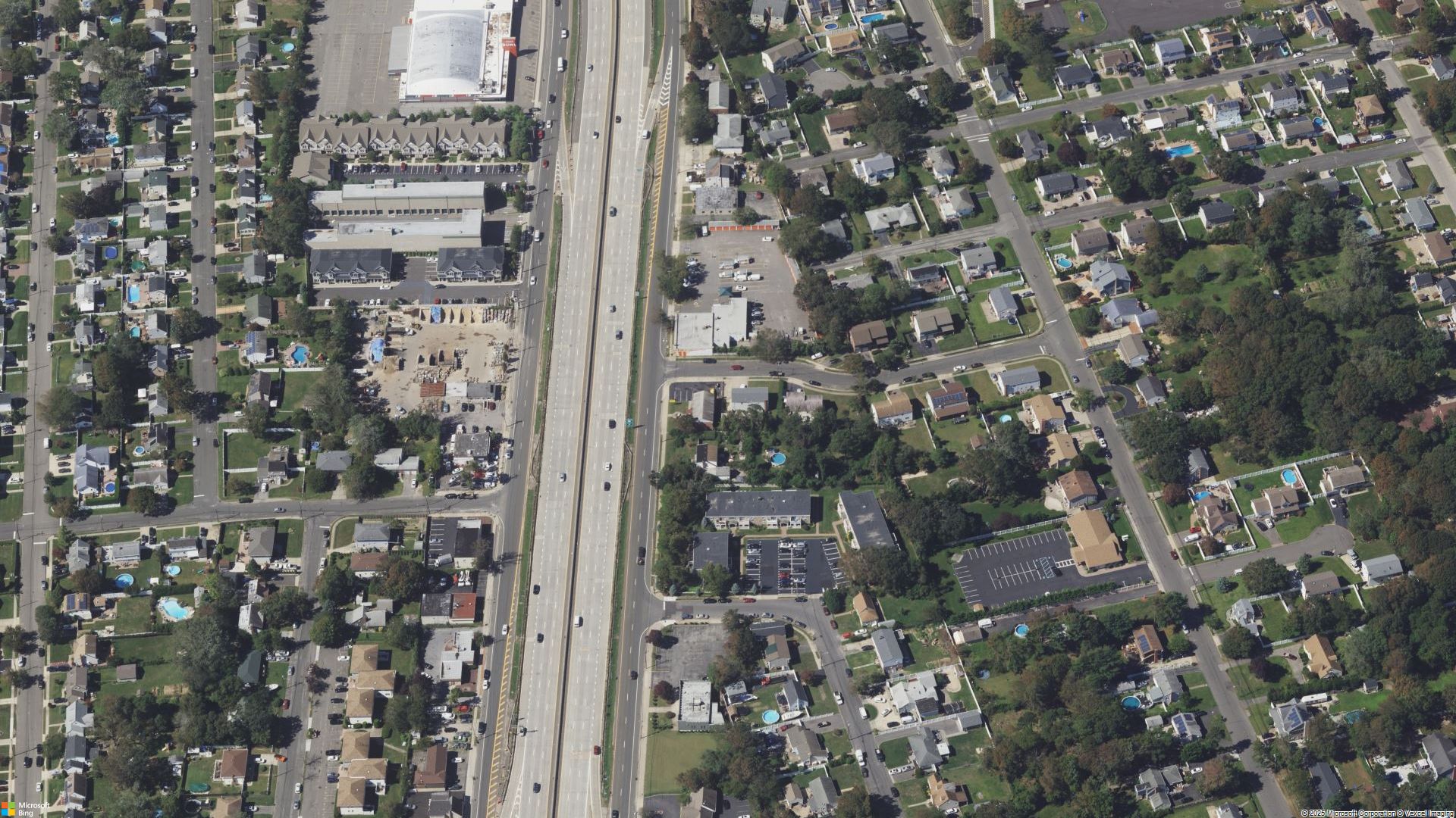 Overhead image of West Babylon, NY.