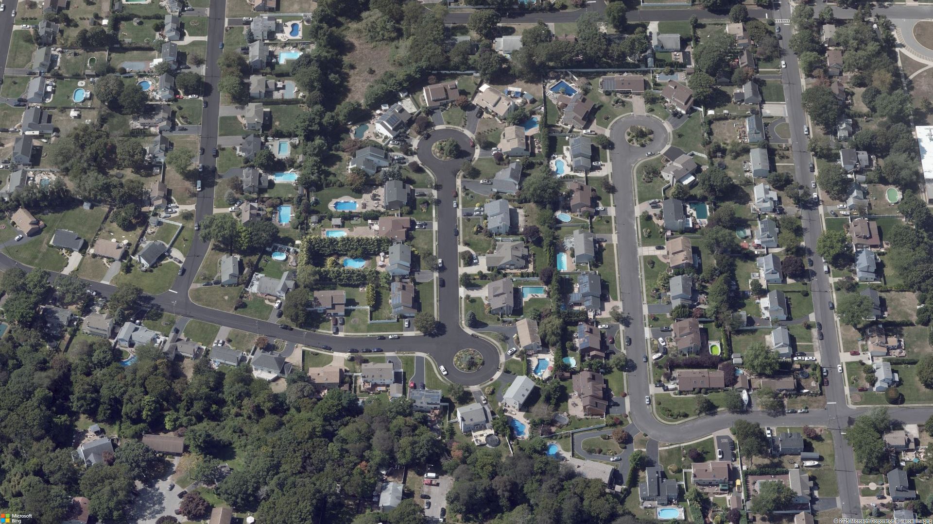 Overhead image of West Islip, NY.