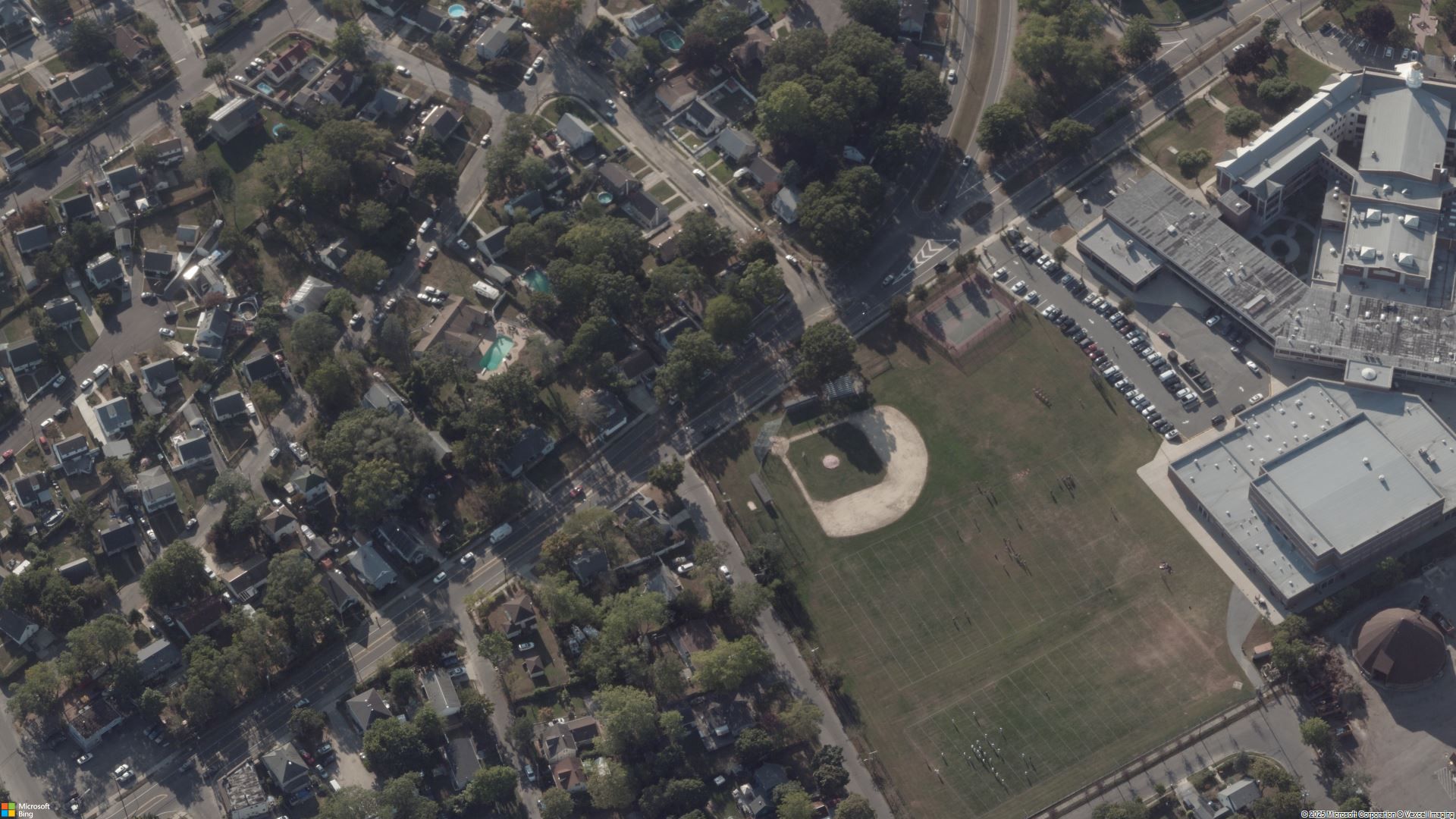 Overhead image of Bay Shore, NY.