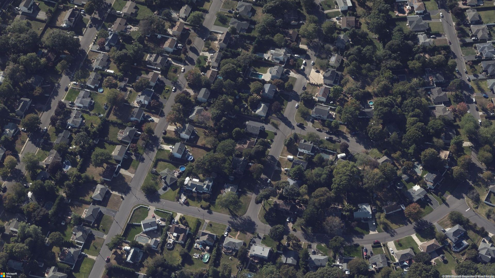 Overhead image of West Sayville, NY.