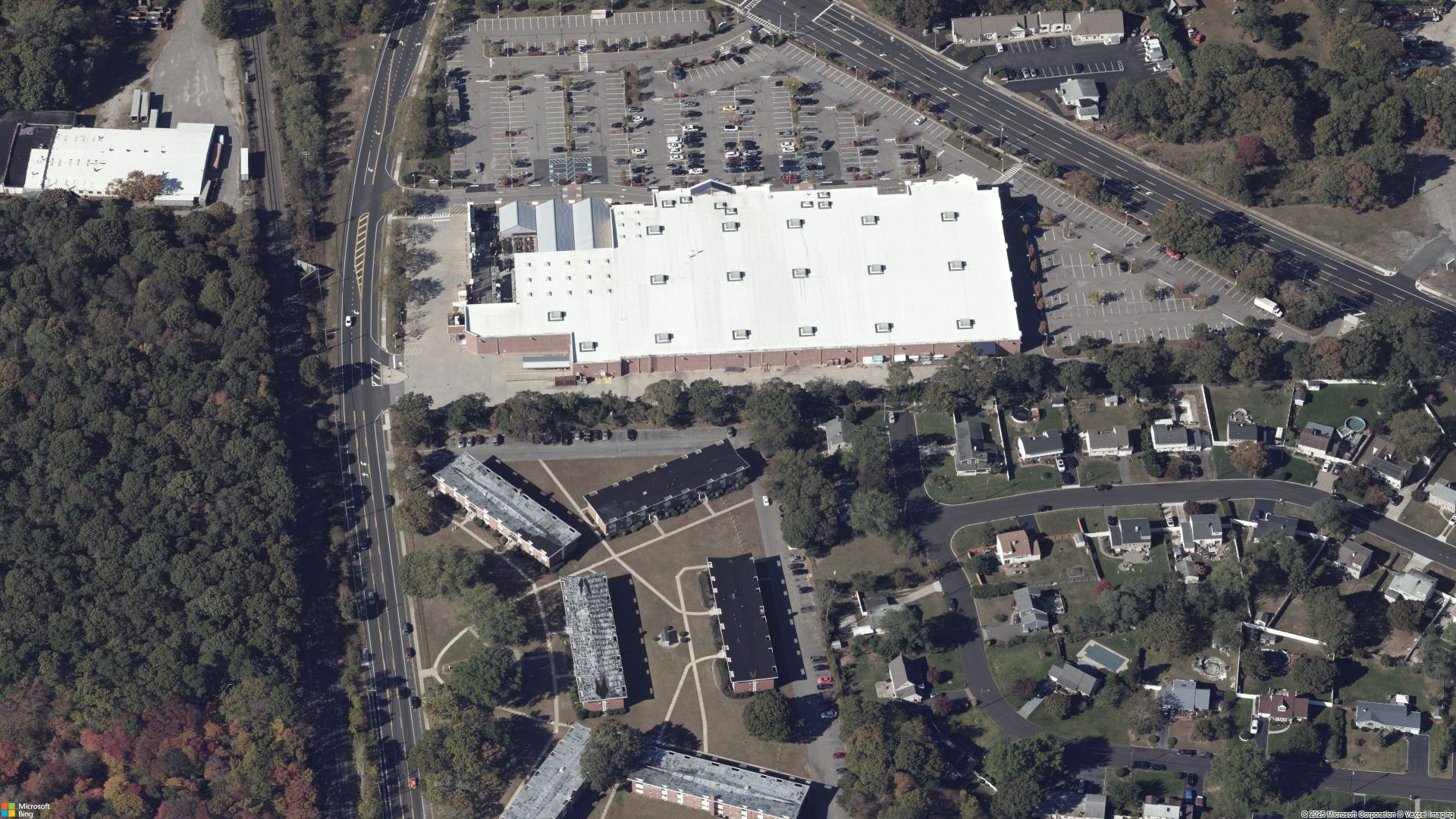 Overhead image of East Patchogue, NY.