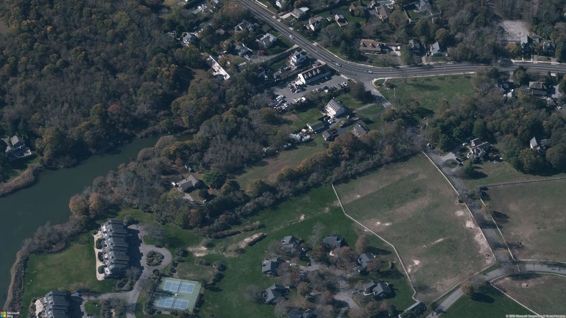 Overhead image of East Moriches, NY.