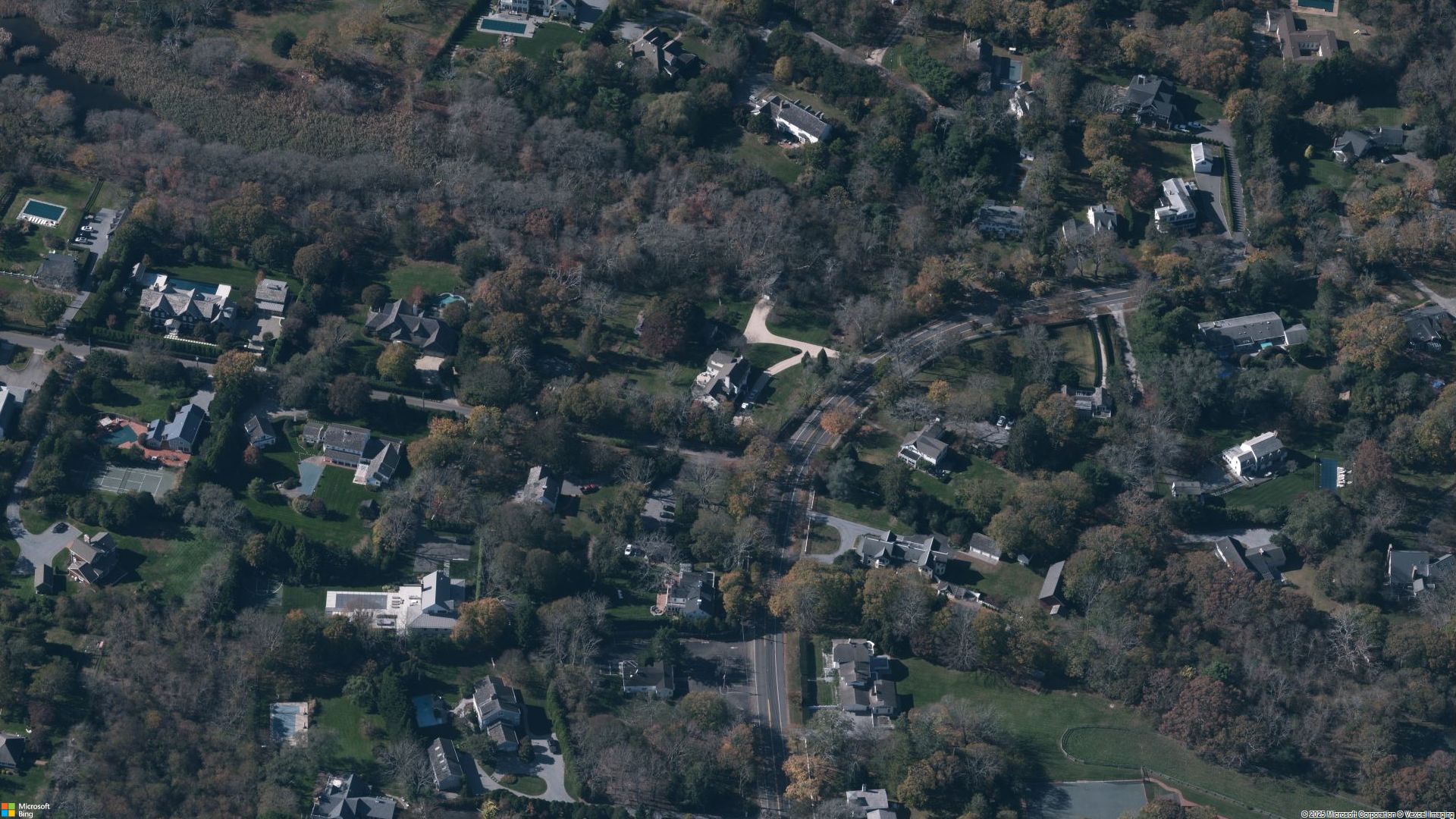 Overhead image of Remsenburg, NY.
