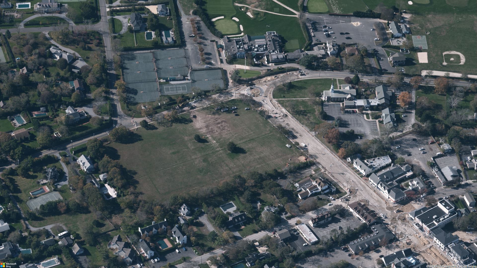 Overhead image of Westhampton Beach, NY.