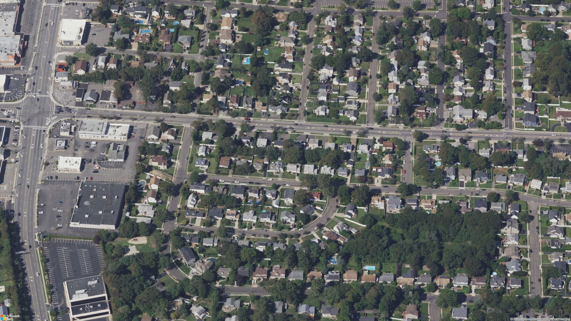 Overhead image of Syosset, NY.