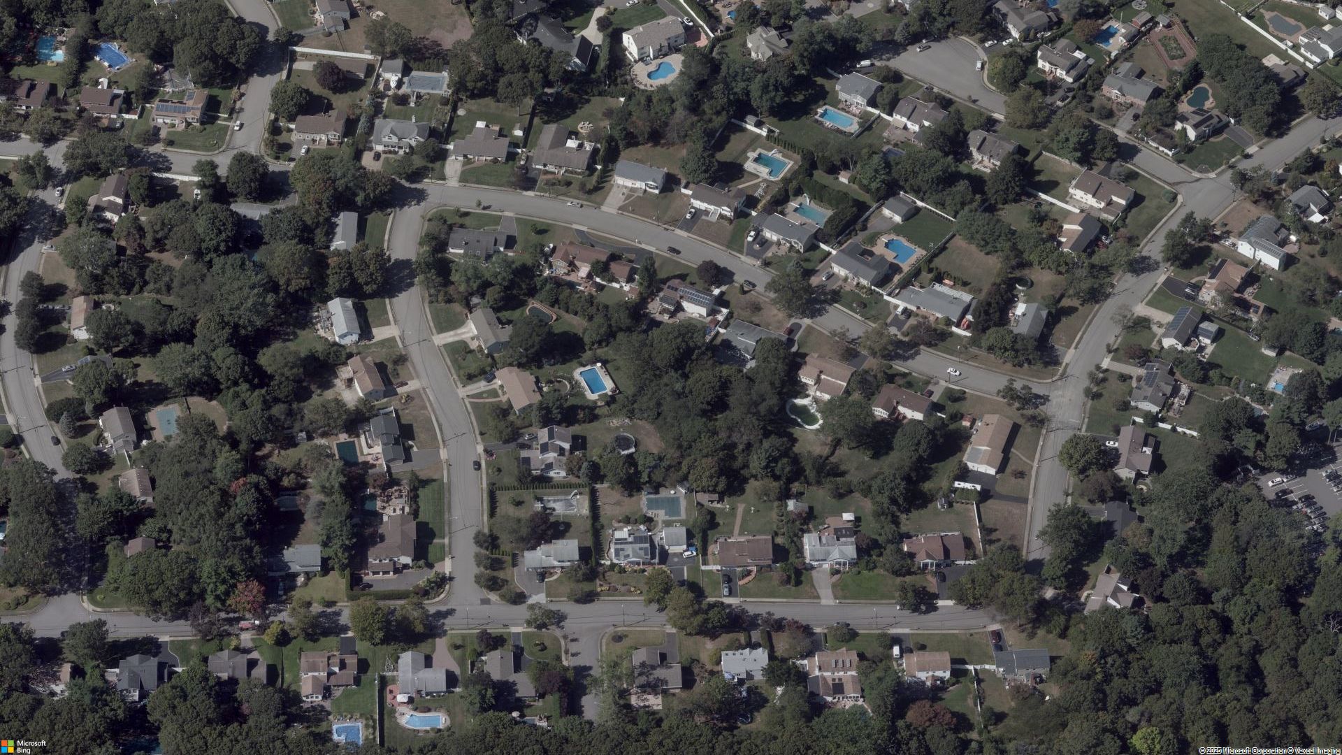 Overhead image of Hauppauge, NY.