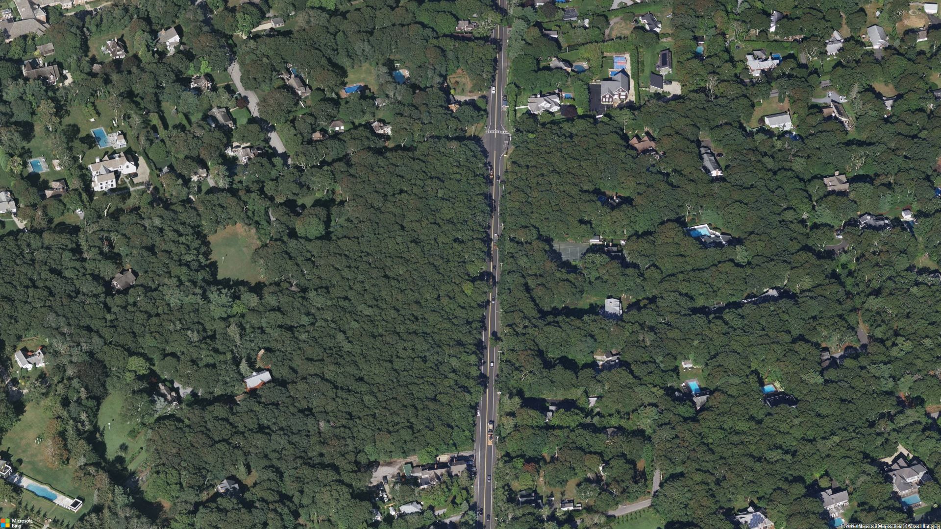 Overhead image of Quogue, NY.
