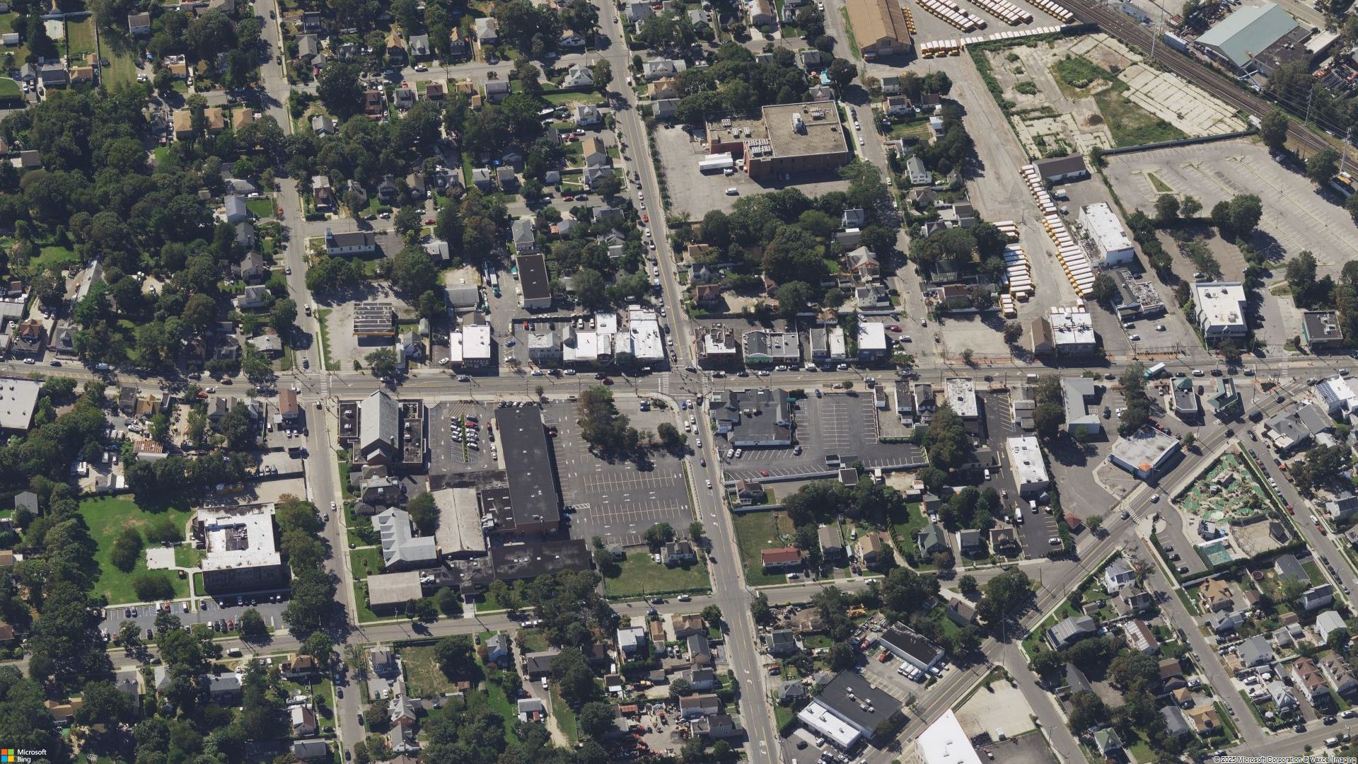 Overhead image of Huntington Station, NY.
