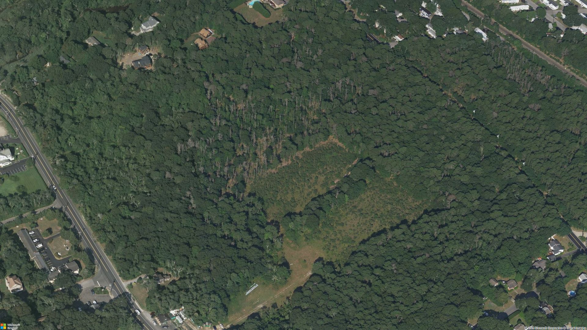 Overhead image of East Quogue, NY.