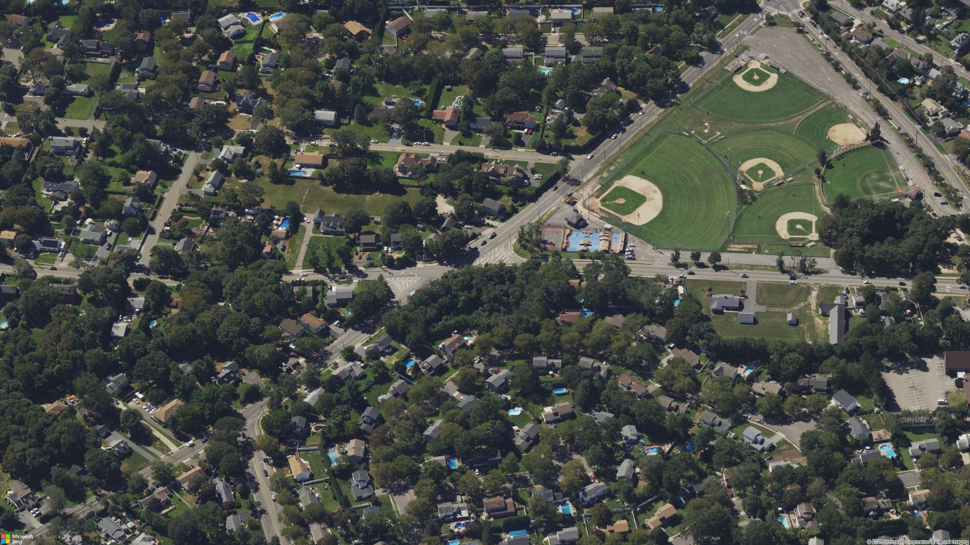 Overhead image of Greenlawn, NY.
