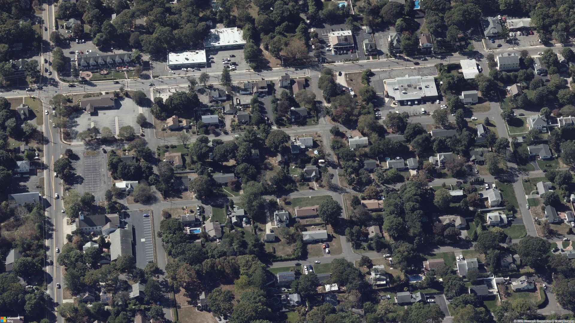 Overhead image of Saint James, NY.