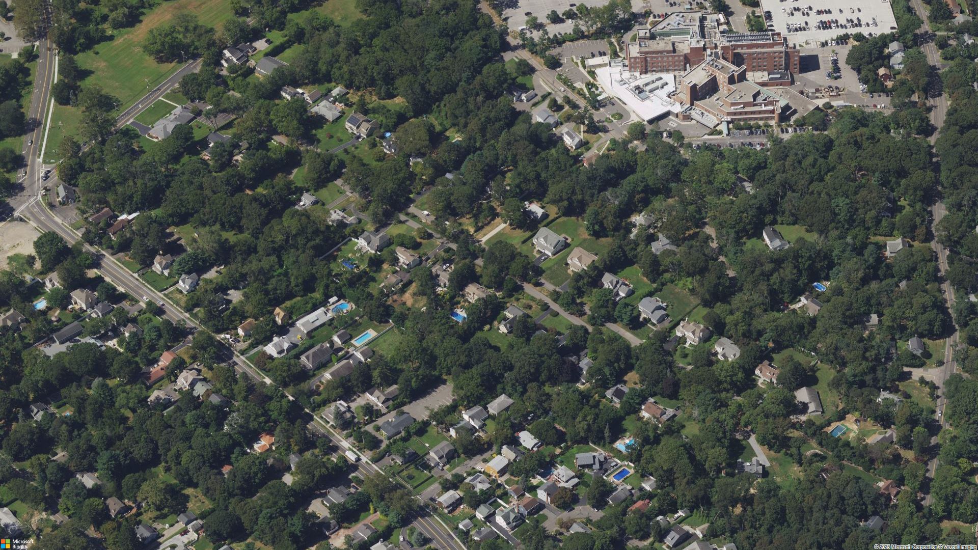 Overhead image of Huntington, NY.