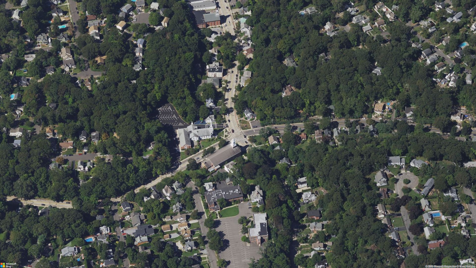 Overhead image of Northport, NY.