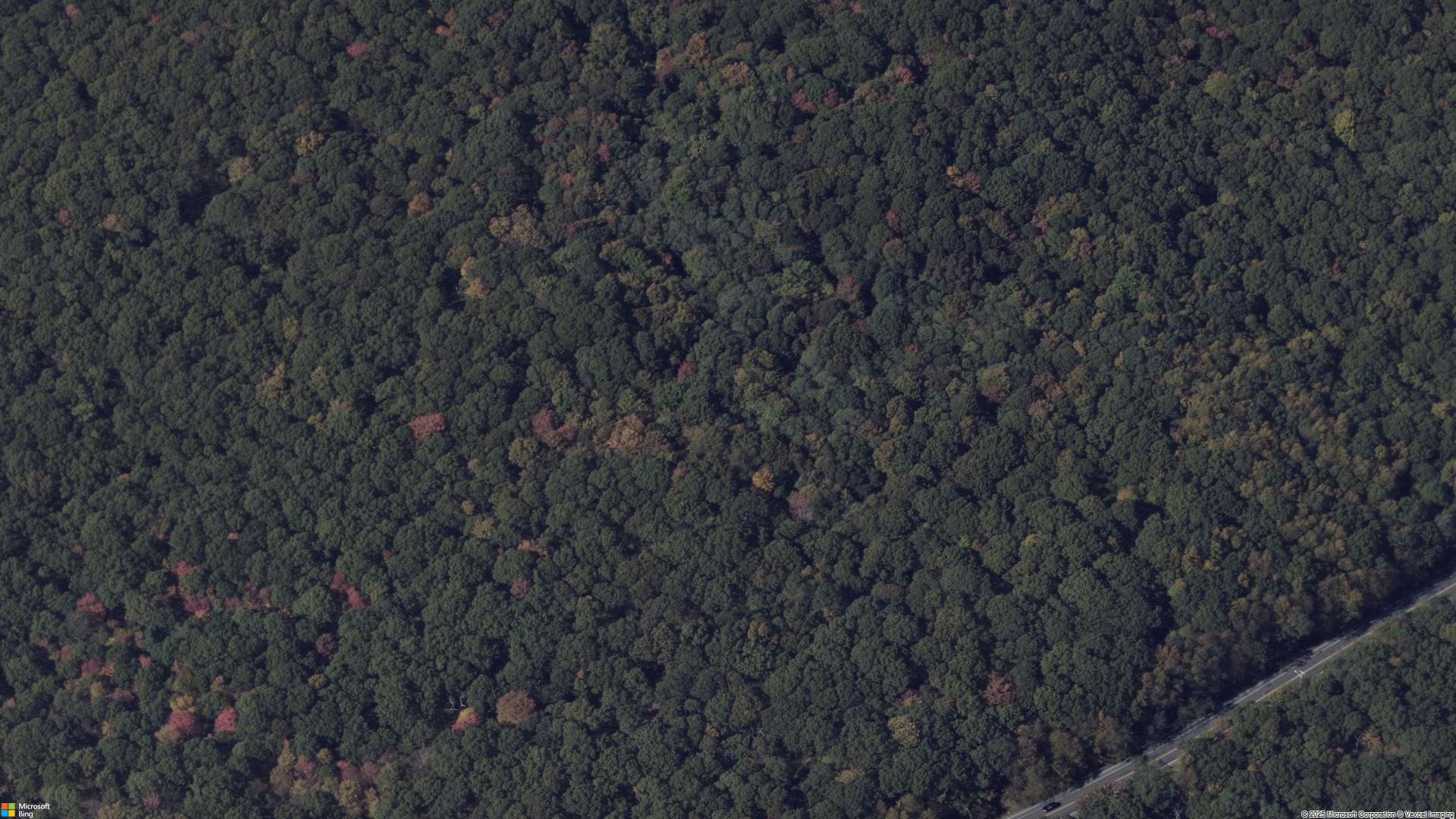 Overhead image of Port Jefferson Station, NY.