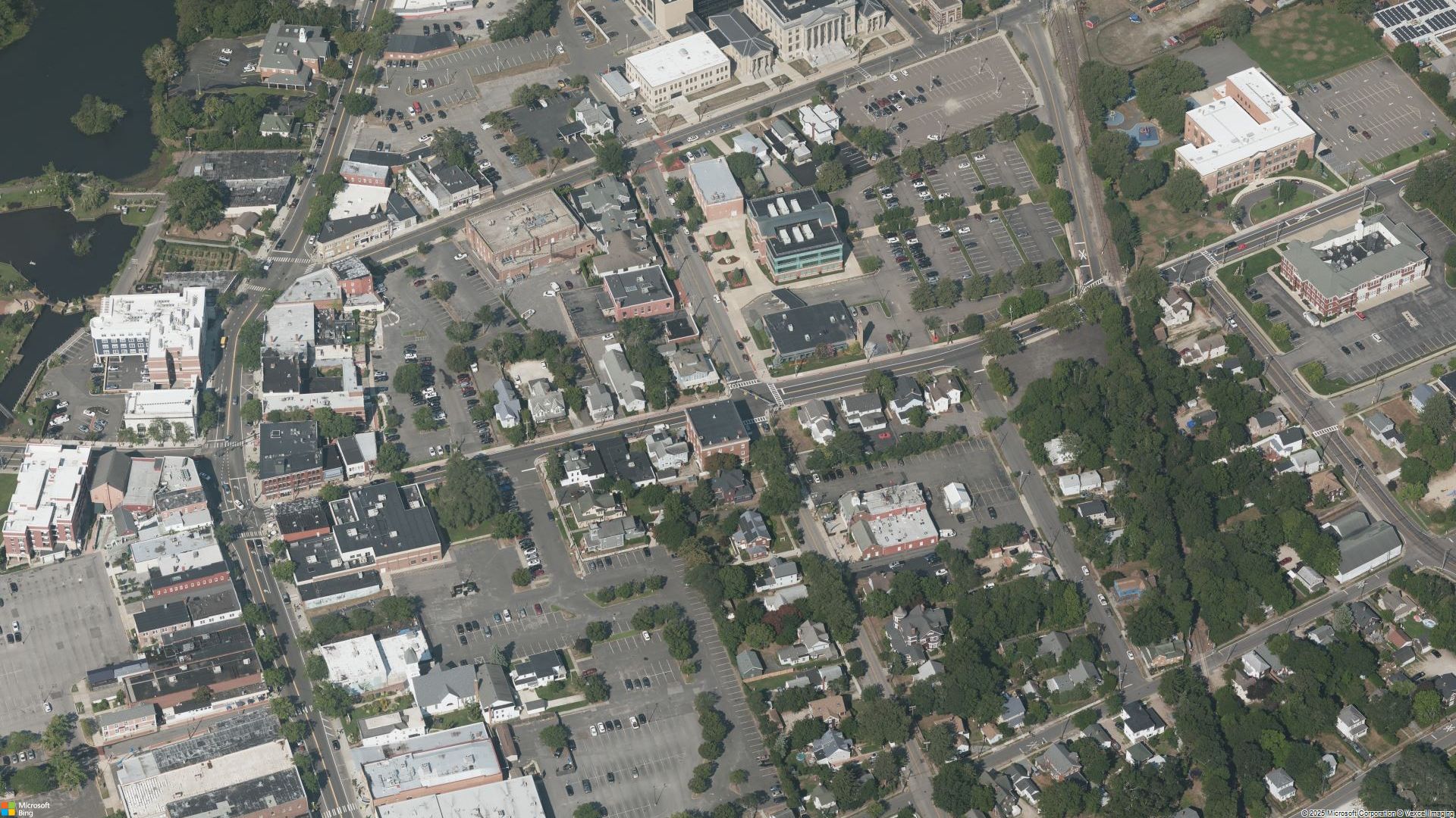 Overhead image of Riverhead, NY.
