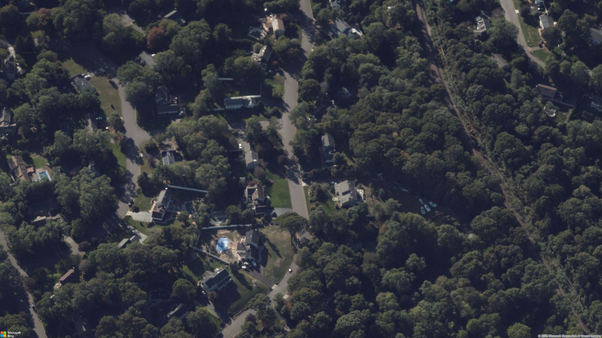 Overhead image of East Setauket, NY.
