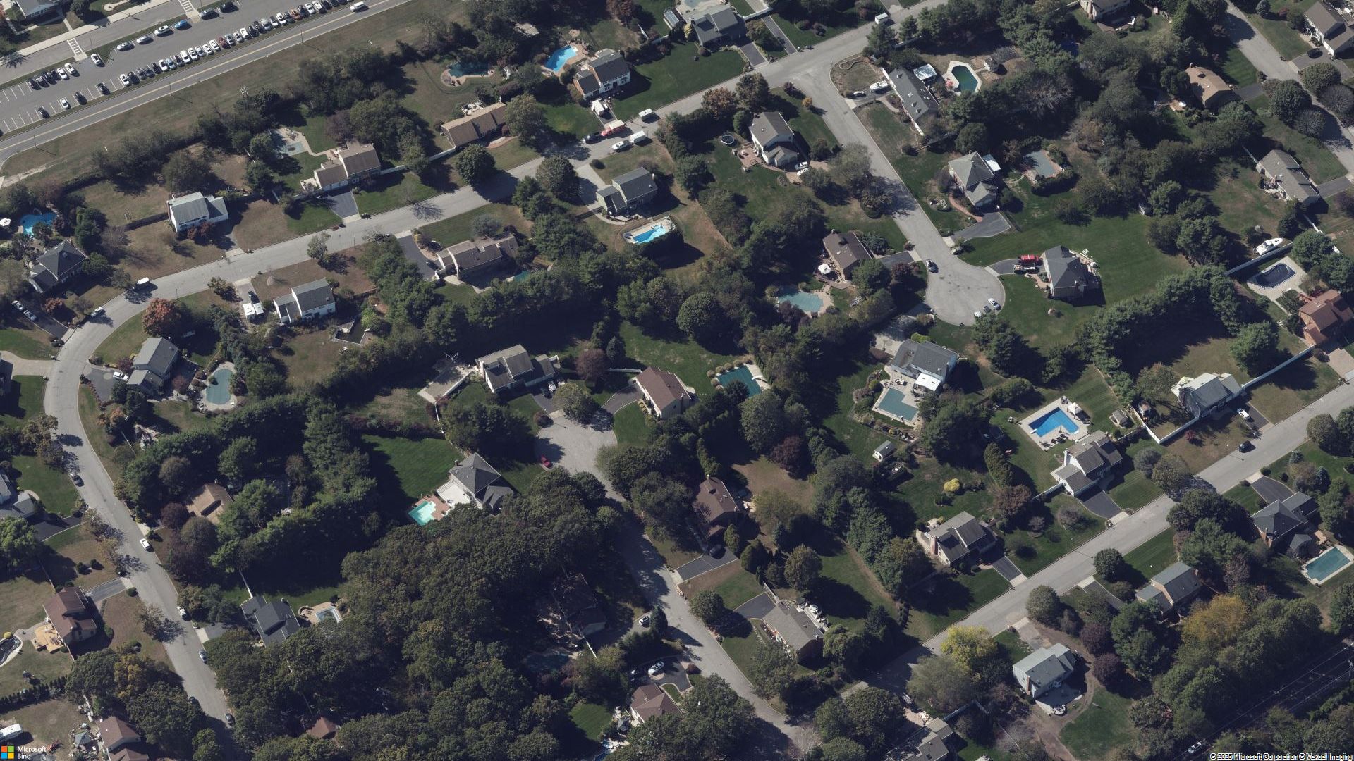 Overhead image of Mount Sinai, NY.