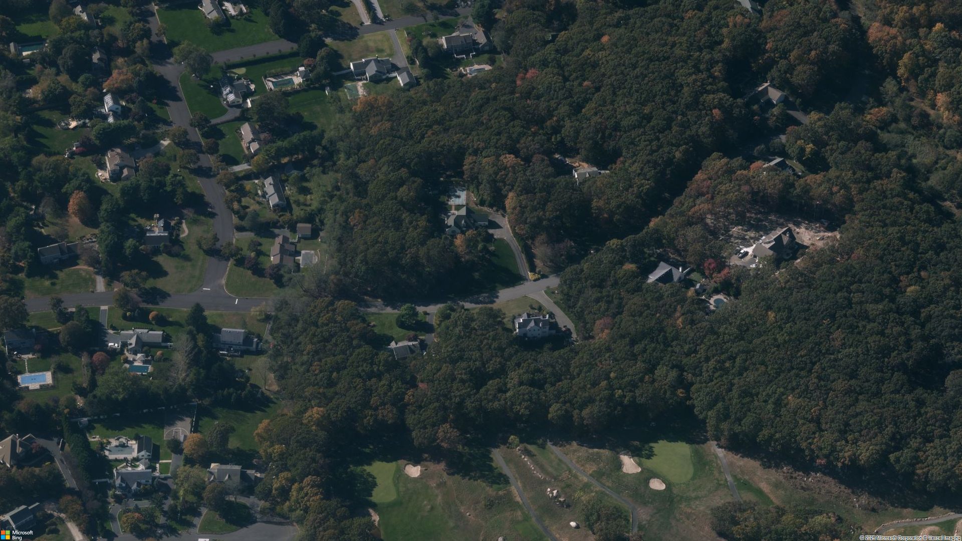 Overhead image of Wading River, NY.