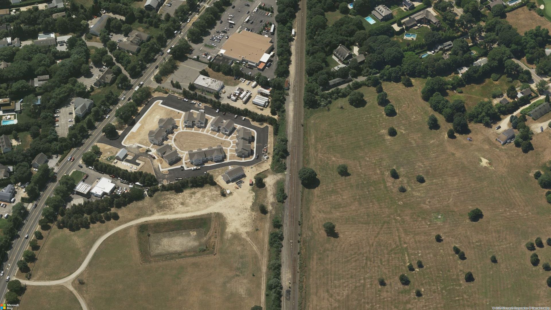 Overhead image of Amagansett, NY.