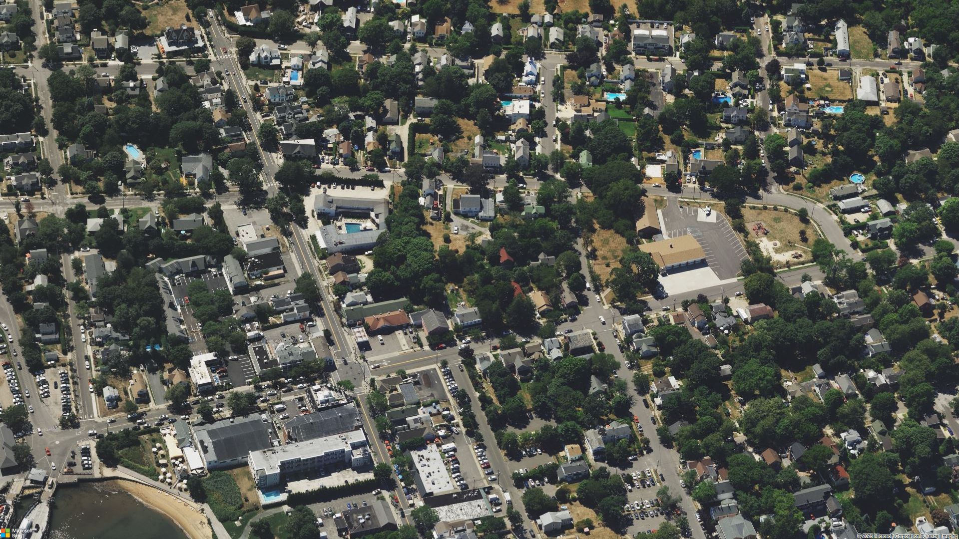 Overhead image of East Marion, NY.