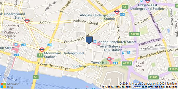 Bing Map of 50 Fenchurch St, London EC3M 3JY