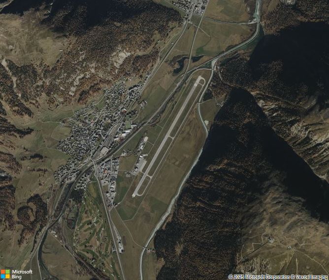 Взлётно-посадочная полоса St. Moritz Samedan Airport