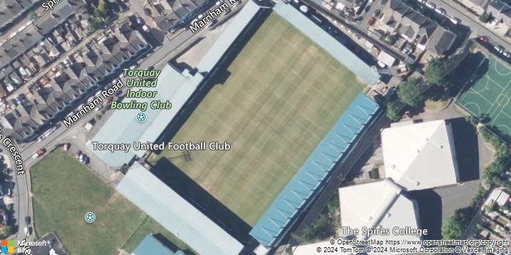 An aerial photograph of Plainmoor in , .