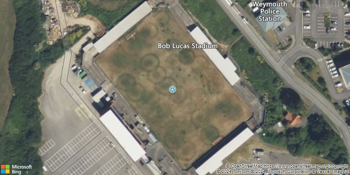 An aerial photograph of Bob Lucas Stadium in , .
