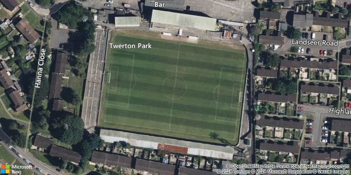 An aerial photograph of Twerton Park in , .