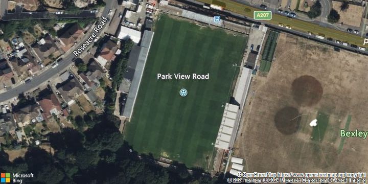 An aerial photograph of Park View Road in , .