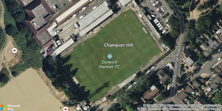 An aerial photograph of Champion Hill in , .